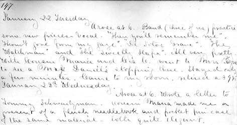 Image of journal entry for January 22 (click for larger view)