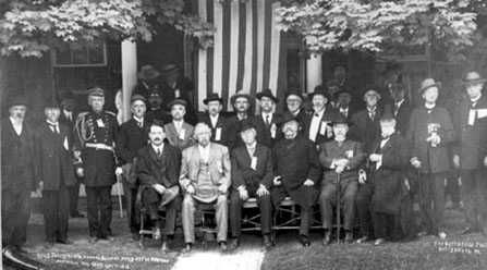 39th Annual Reunion of the Army of the Potomac at Antietam, Maryland, September 16-17, 1910 - King in light suit in front row