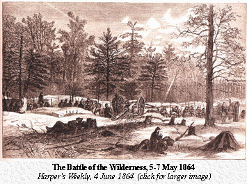 The Battle of the Wilderness 5-7 May 1864 (click for larger image)