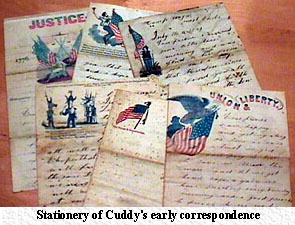 Stationery of Cuddy's early correspondence